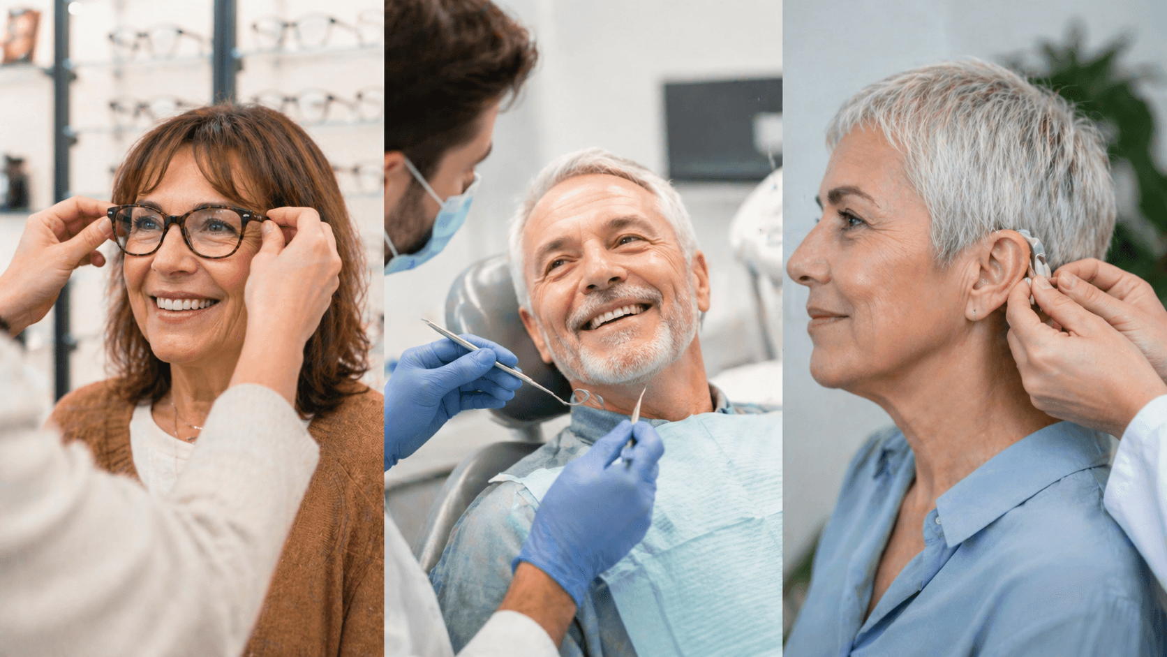Lunettes et matériel dentaire posés sur une table de cabinet médical